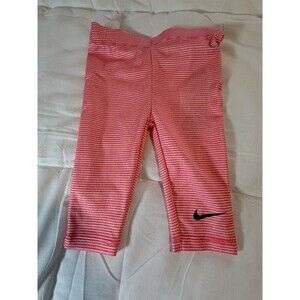 Nike Coral Striped Capri Dri-Fit Leggings 12mo